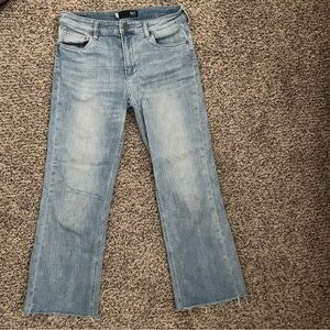 Kut from the Kloth Women's Light Blue Jeans Highrise Ankle Flare Size 8